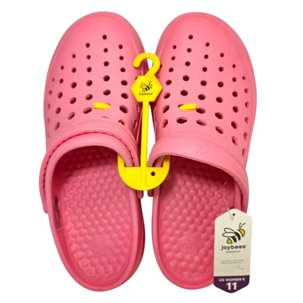 Joybees Active Clog Sandals Super Comfy Cushion Unisex Size 11 Women/9 Men Pink